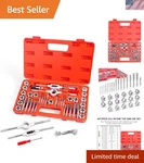 Versatile 40-PIECE Tap And Die Kit Essential Tools For Home Garage Repairs. Fixed Price $68.89.
