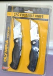 Lot Of 2 Olympia Tools Foldable Utility Knife Cutter W/ergonomic Handle - New. Fixed Price $14.99.