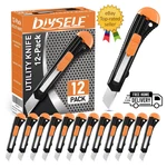 Diyself 12-PACK Box Cutters, Disposable Utility Knife, Retractable. Fixed Price $11.98.