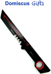 13" New Wartech Cyber Hunting Knife Dagger Tactical Red Black HWT293RD. Fixed Price $32.80.