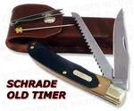 Schrade Old Timer Delrin Buzzsaw Trapper + Sheath 97OT. Fixed Price $30.80.