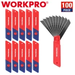 Workpro 100PC 18MM Snap-off Blades SK5 Steel Replacement For Utility Knife. Fixed Price $19.39.