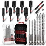 Wood Plug Cutter Drill Bit Set 16-PIECE, Straight And Tapered Cutting Tools Incl. Fixed Price $36.48.