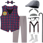 Old Man Costume For Kids 100 Days Of School Grandpa Outfit ... Fast Ship. Fixed Price $33.99.