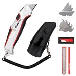 Kingtool Self-retracting Box Cutter With Holster & Belt 6.37 Inch, Red. Fixed Price $24.64.