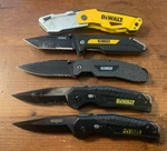 Lot Of 5 Dewalt Folding Pocket Knives, Utility Knife Free Shipping. Fixed Price $50.00.