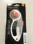 Fiskars 60MM Rotary Cutter Thick Fabric With Ergonomic Loop Grip And Comfort. Fixed Price $12.99.