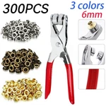 300PCS Grommet Pliers Tool Kit Punch Hole Eyelet Snap Button Leather Craft 6MM. Fixed Price $9.98.