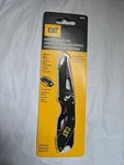 New Cat 6-1/4 Inch Folding Skeleton Knife W/ Bottle Opener Black Blade 980267. Fixed Price $18.69.