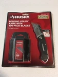 Two (2) Husky Folding Locking Utility Knives/knife Blades Each! 1004696192. Fixed Price $39.97.