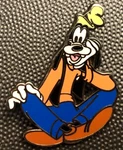 Disney Pin 77764 Goofy Sitting Crossed Legged Legs Orange Blue Pants Hat *2. Fixed Price $12.99.