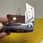 Vintage Craftsman Wood Handle Folding Pocket Razor Knife Replaceable Blade. Fixed Price $34.00.