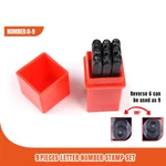 3MM 1/8" 9PCS Number Stamp Punch Set Hardened Steel, Metal Wood Leather Tools. Fixed Price $6.99.