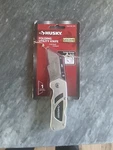 Husky Folding Lock-back Utility Knife Box Cutter Razor Silver And Black Recessd. Fixed Price $16.99.