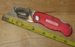 Craftsman Red Anodized Folding Lockback Utility Knife Box Cutter - 94848. Fixed Price $34.95.