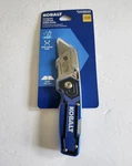 Kobalt Utility Knife Compact Lockback Folding Quick-change Blade Blue 2418020. Fixed Price $16.00.