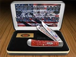 Case Xx Trapper Knife Star Spangled Banner 200TH Birthday Red Bone 1/2500. Fixed Price $113.35.