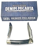 Rough Ryder Denim Micarta T-10 Carbon Large Moose Knife RR2185. Fixed Price $17.99.