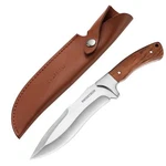 Swiss+tech 11-5/8" Hunting Bowie Knife With Leather Sheath Fixed Blade Full-tang. Fixed Price $24.99.