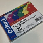 Oxford Poly Index Card Guides 4X6 Alphabetical A-z Assorted Colors Tabs 73154. Fixed Price $8.99.
