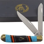 Frost Silverhorse Stoneworks Arrowhead Trapper Folding Pocket Knife Black Turq. Fixed Price $25.95.